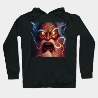 A very fierce and monstrous Santa Chrismas with red lightning and red eyes Hoodie